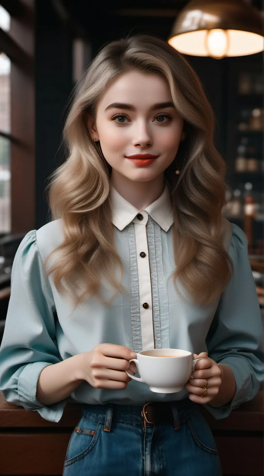 ai character: Sabrina carpenter background
