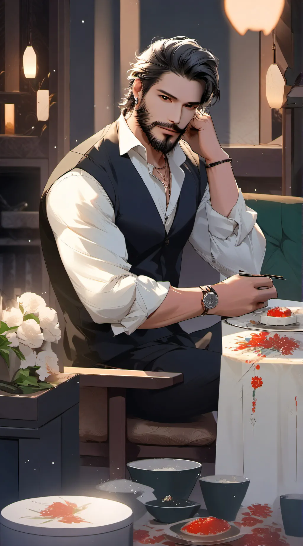 ai character: Alexander  background