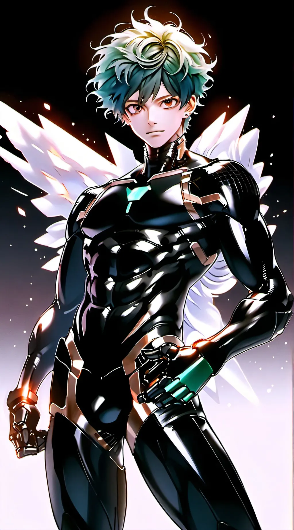 ai character: cyborg Deku background