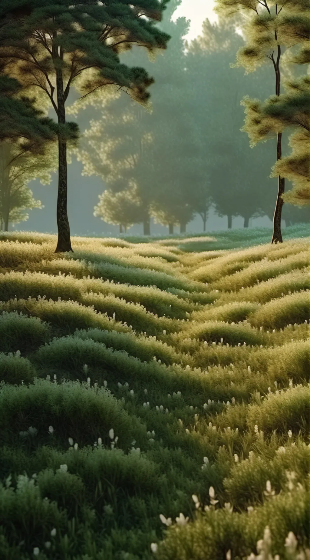 ai character: grass to touch background