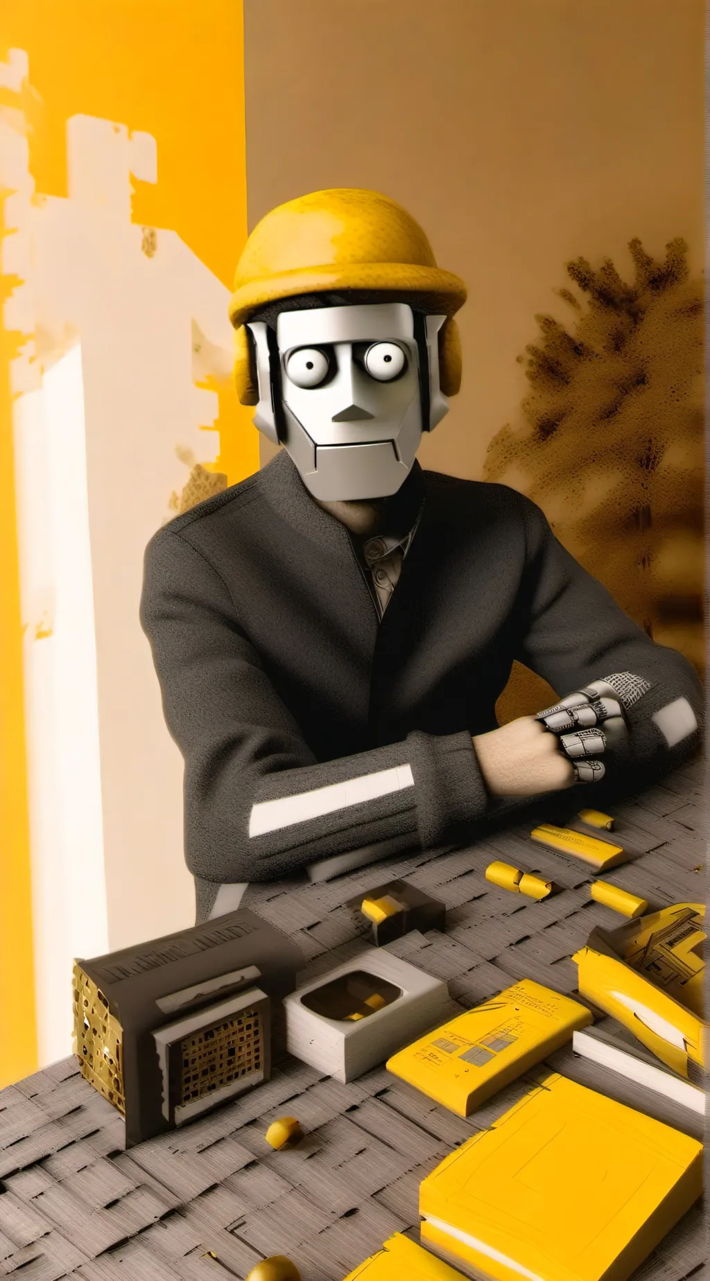 ai character: robot person background