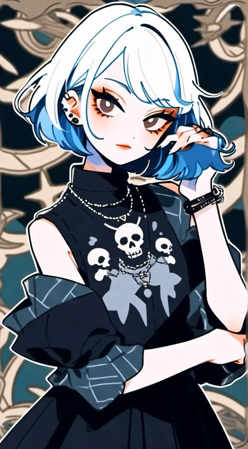 ai character: Y/n Black background