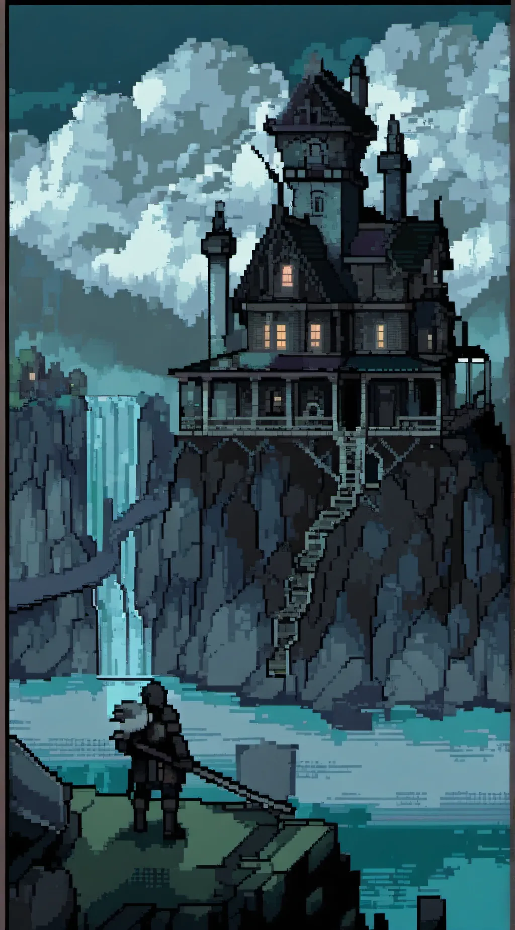 ai character: MHACreepypastaIsle background