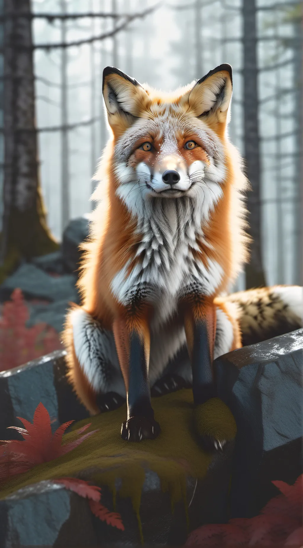 ai character: Cute foxy background