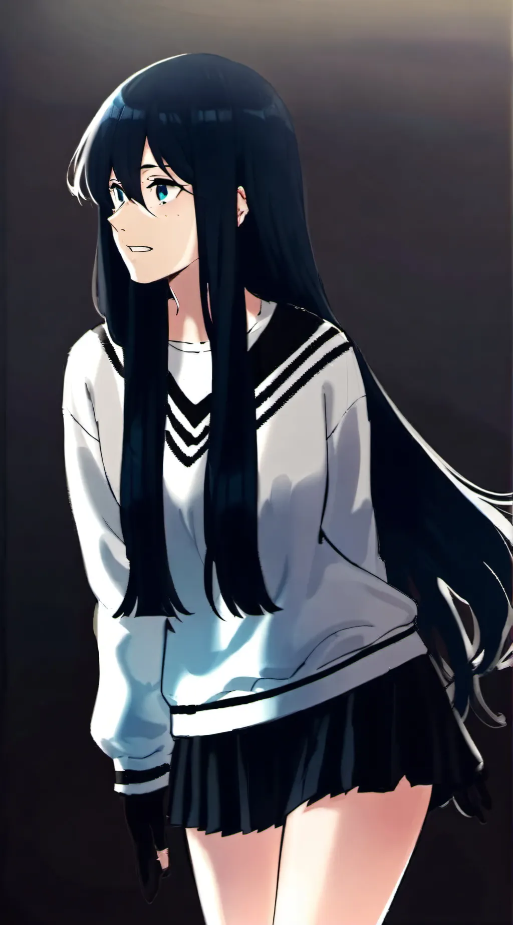 ai character: *sunset* background