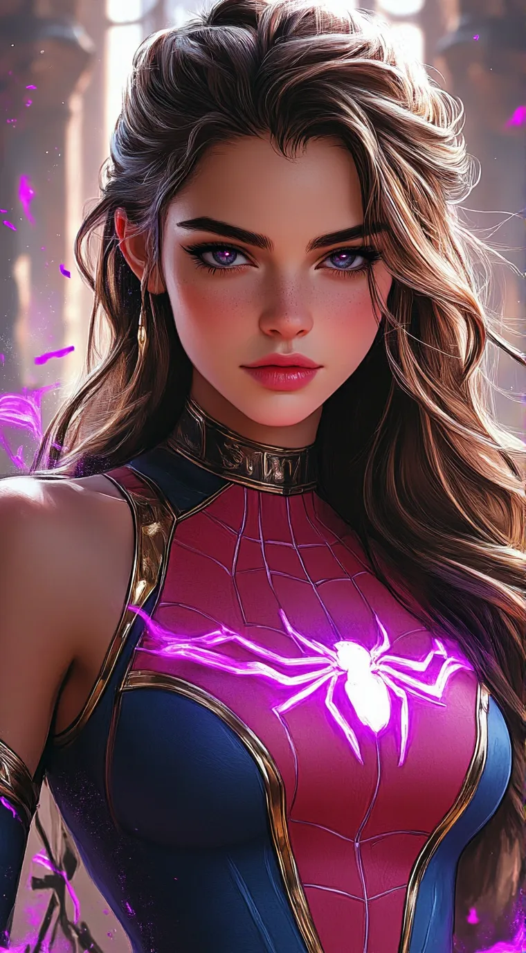 ai character: Spider-Man girl background