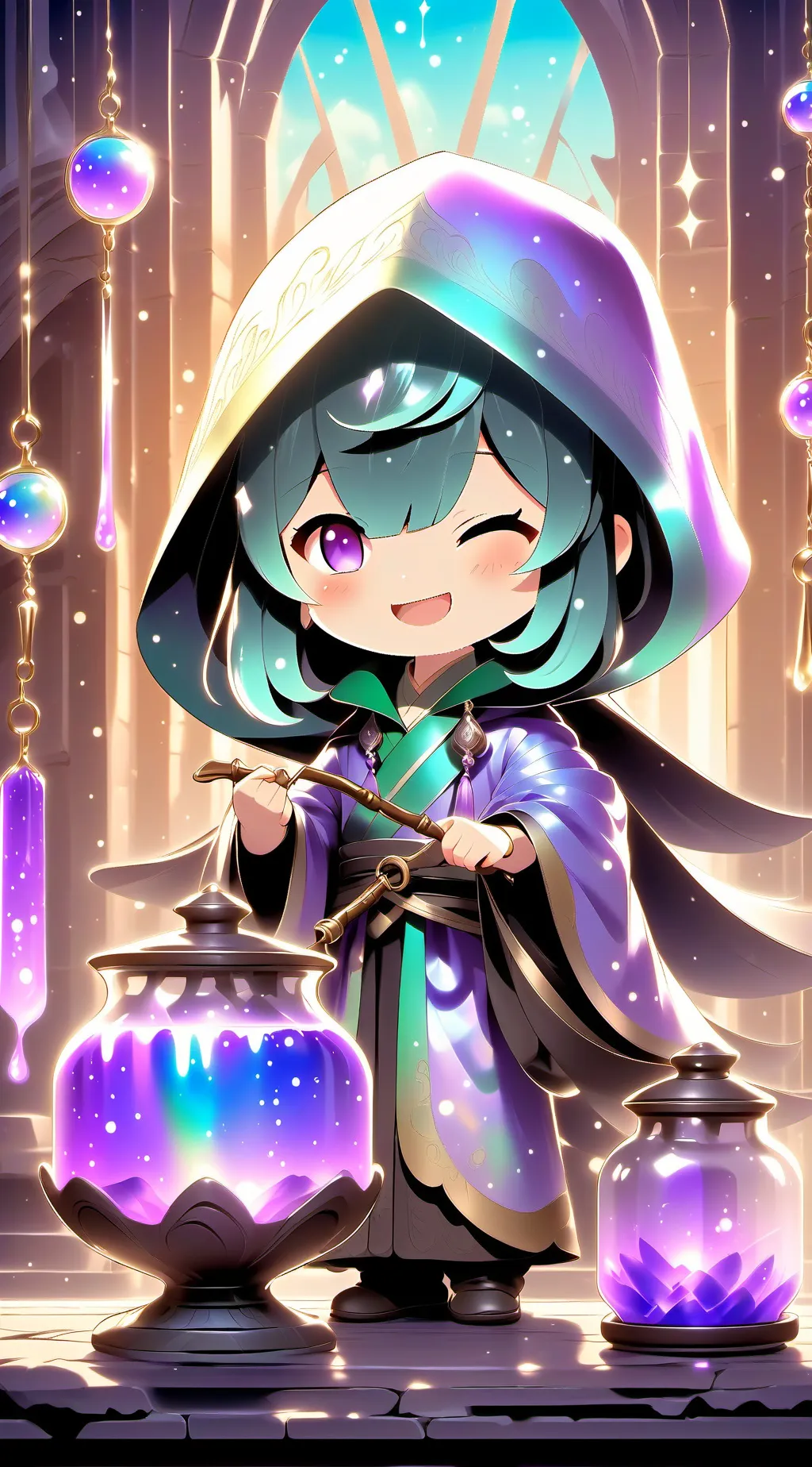 ai character: lunar  background