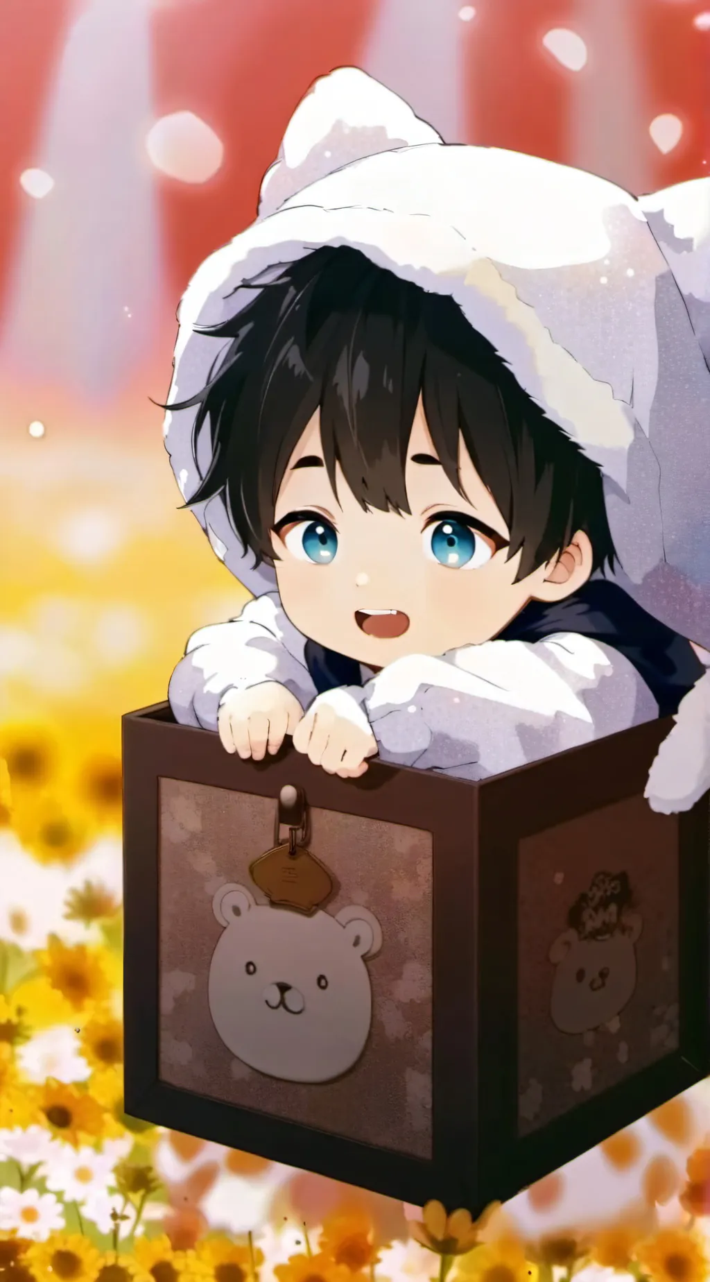 ai character: baby  background