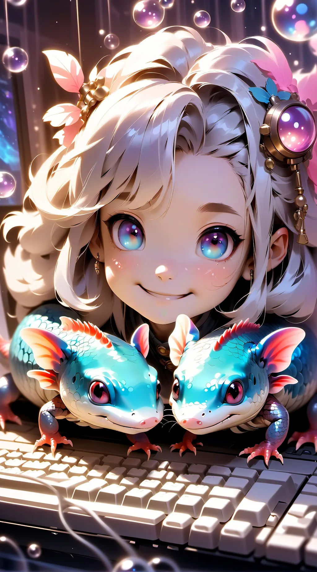 ai character: Pixel background