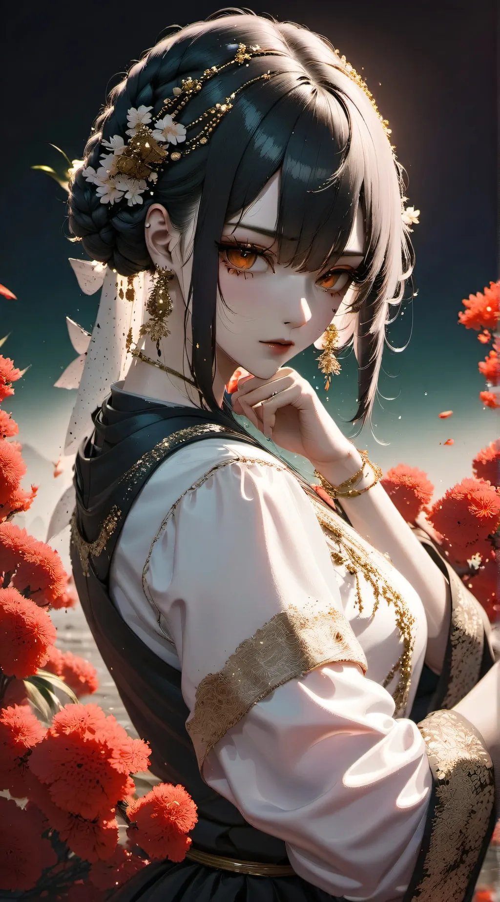 ai character: POMNI WOMAN background