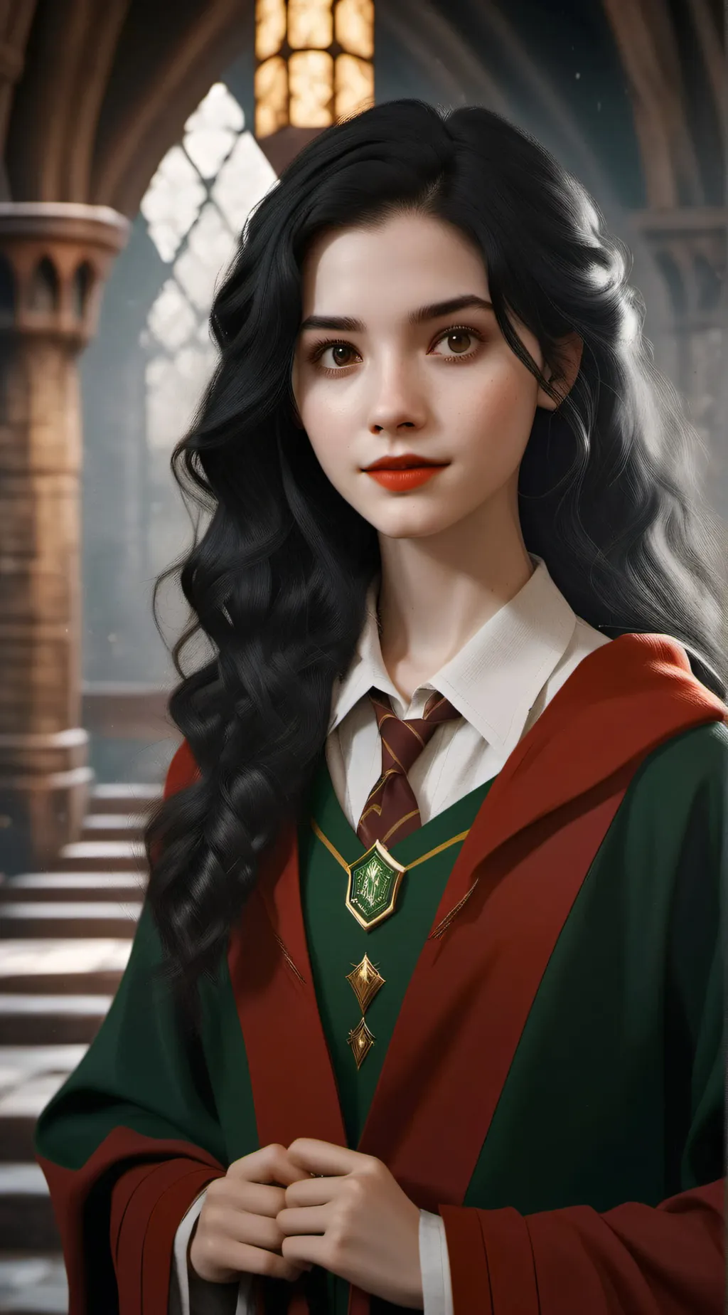 ai character: Violet background
