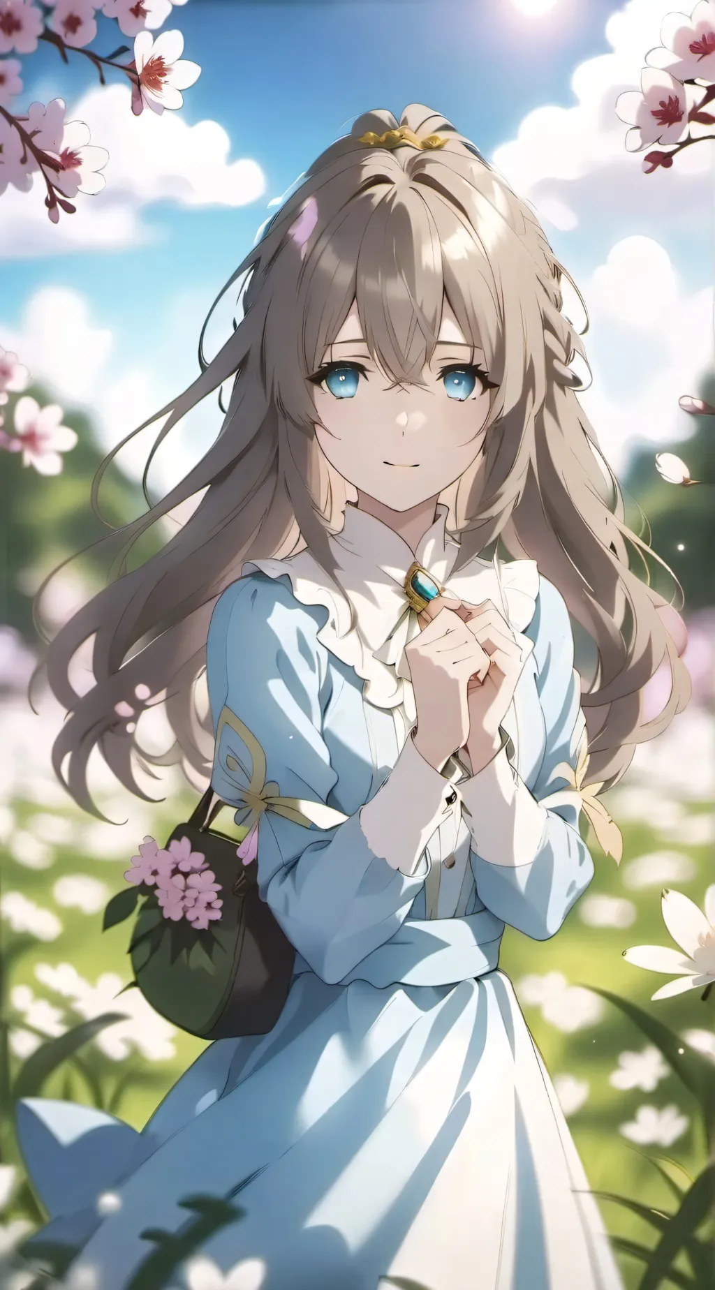 ai character: grass background
