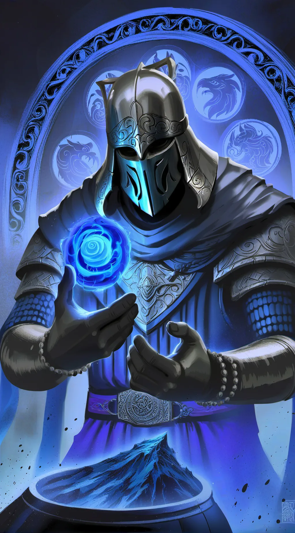 ai character: protector background