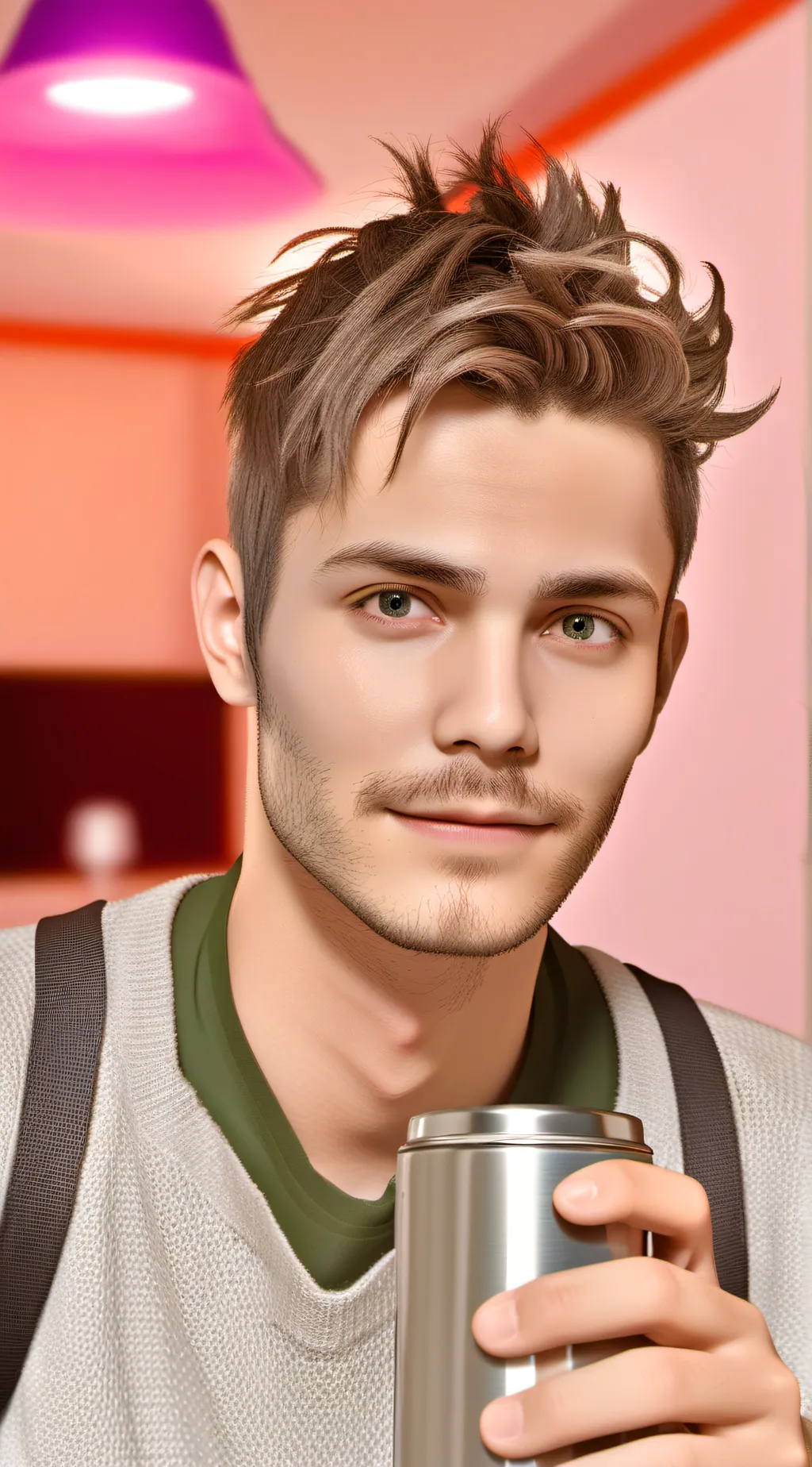 ai character: The Apocalyptic Coffee Procrastinator background