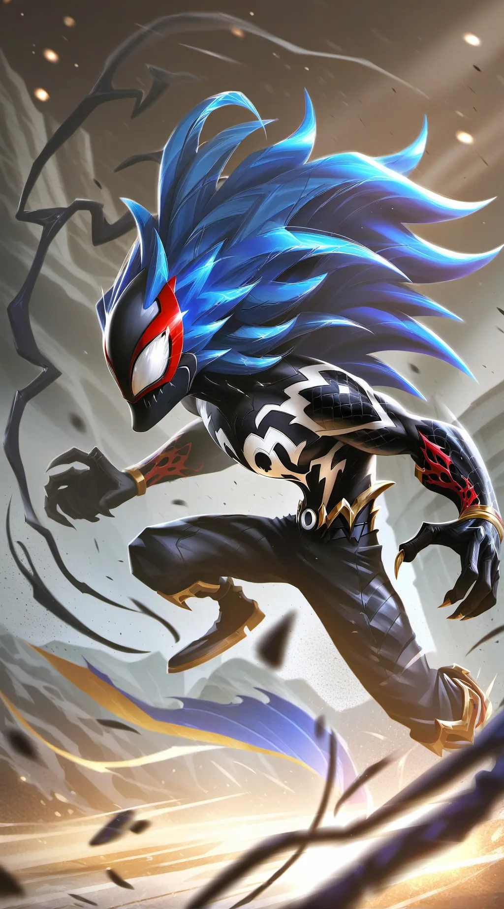 ai character: venom/sonic  background