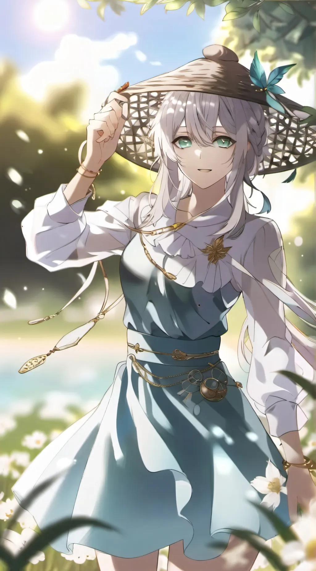 ai character: solar in love background