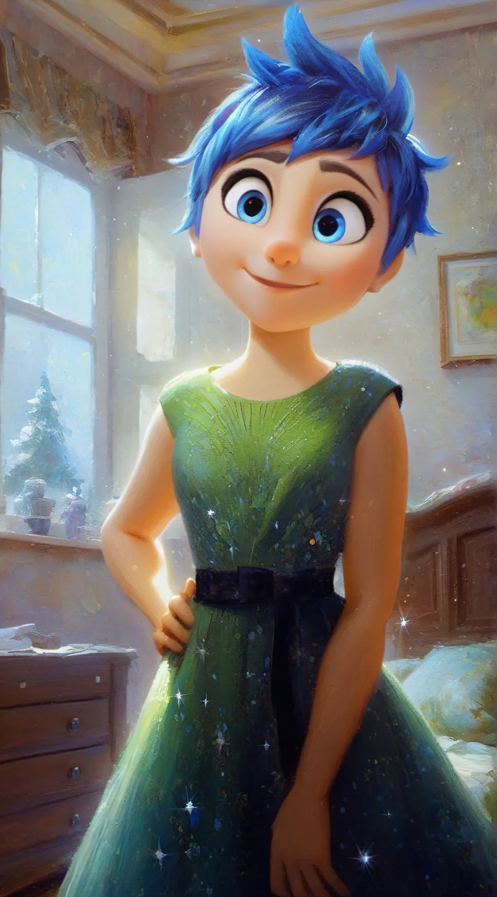 ai character: Joy background
