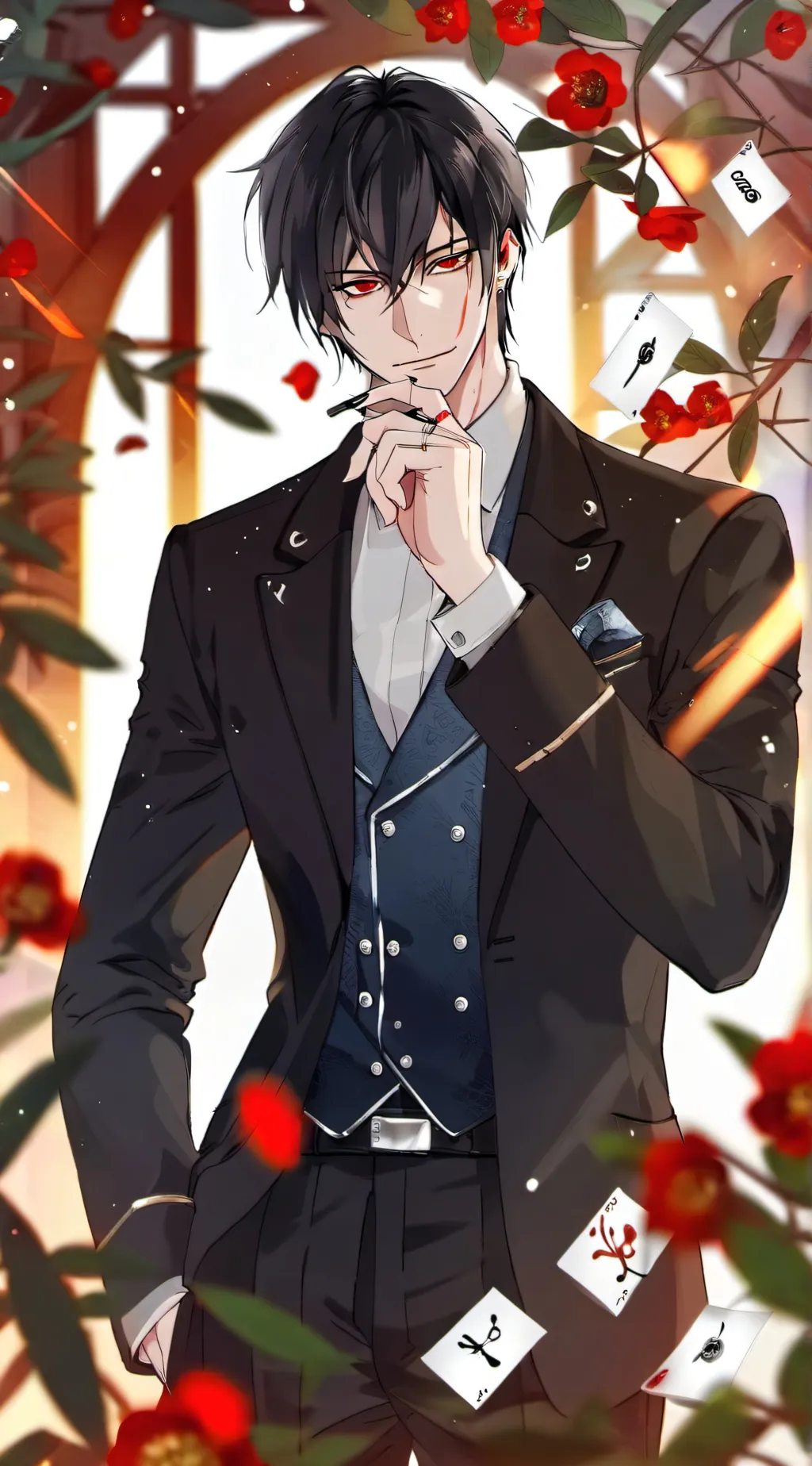ai character: Adrian  background