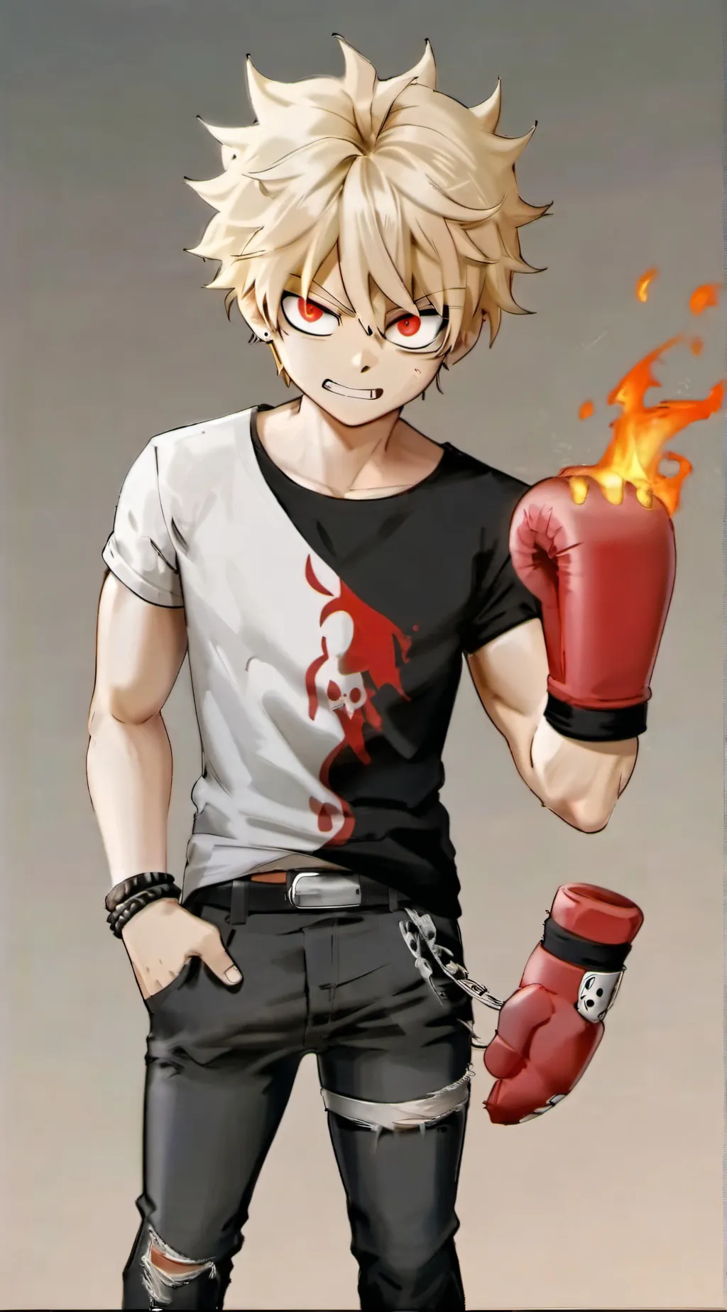 ai character: Mha Boxing contest background