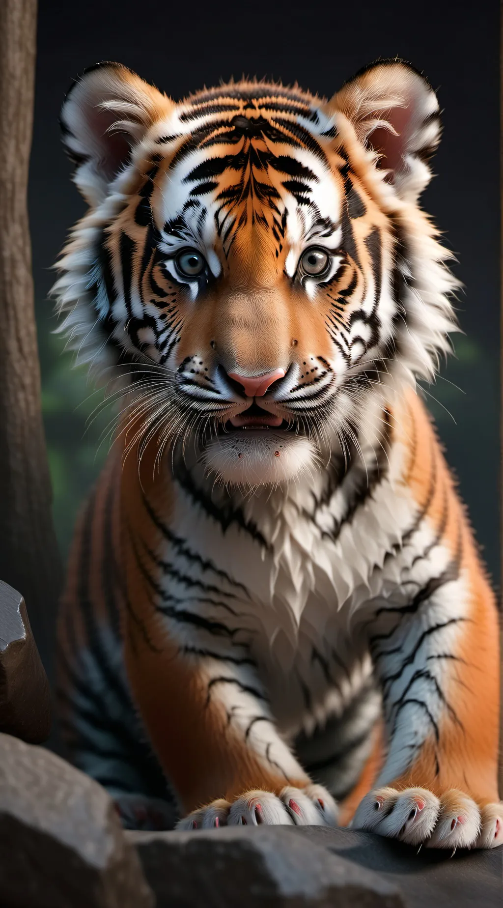 ai character: Tiger cub background