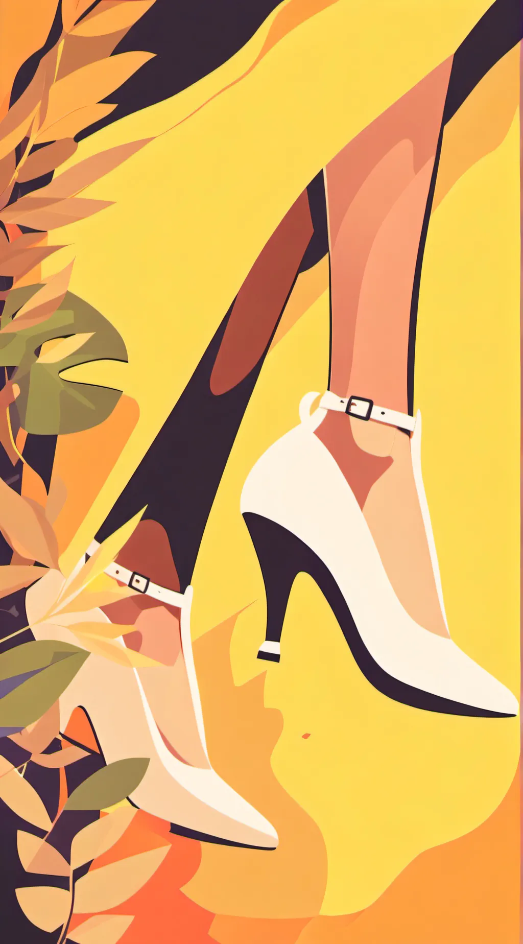 ai character: white heels background