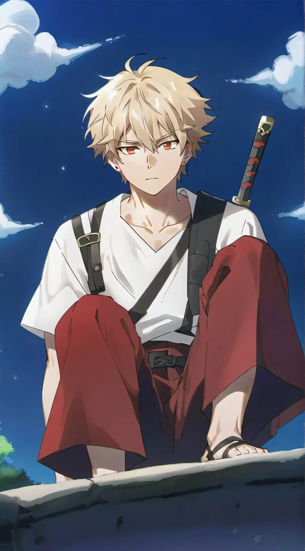 ai character: Katsuki Bakugo background
