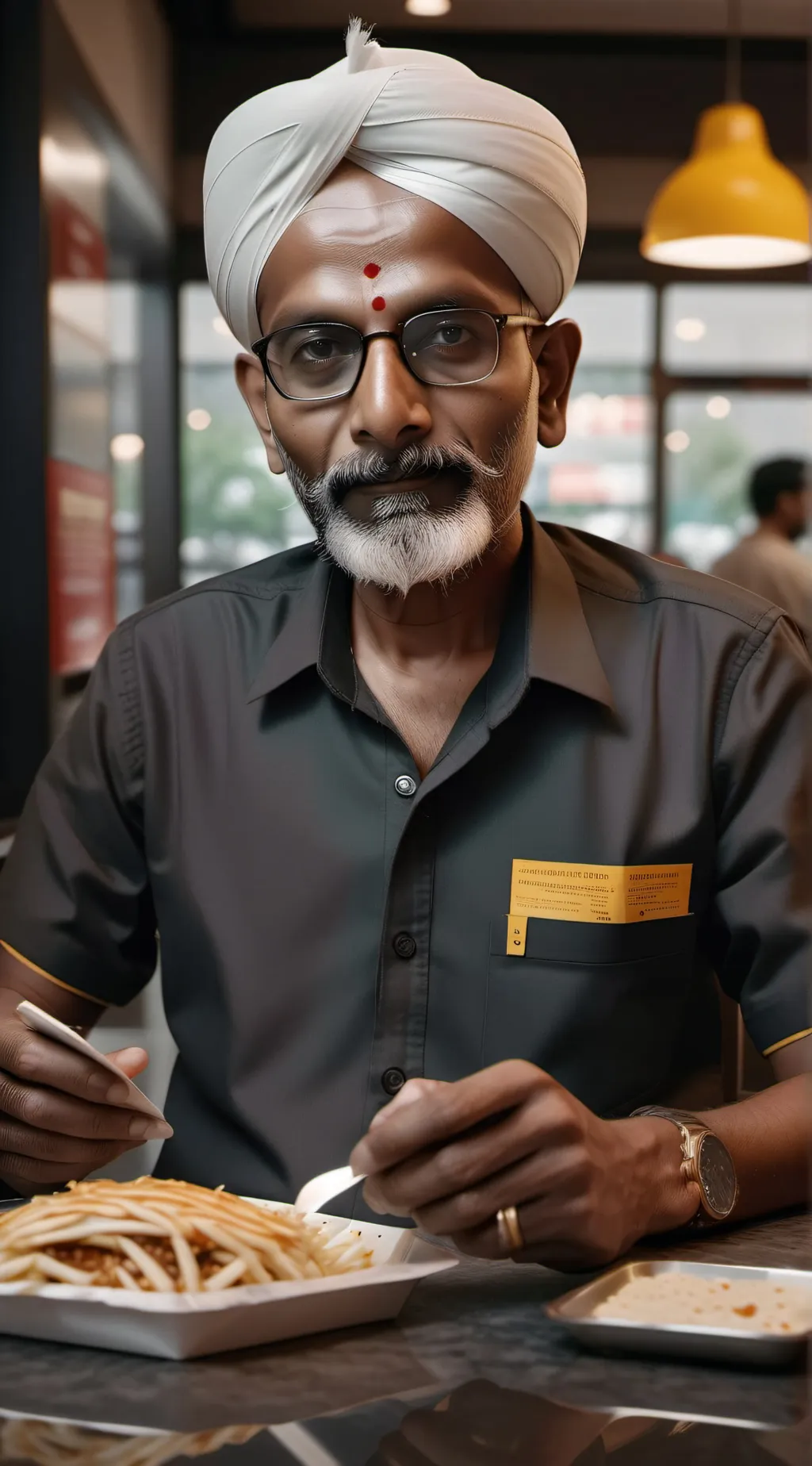 ai character: Indian man background