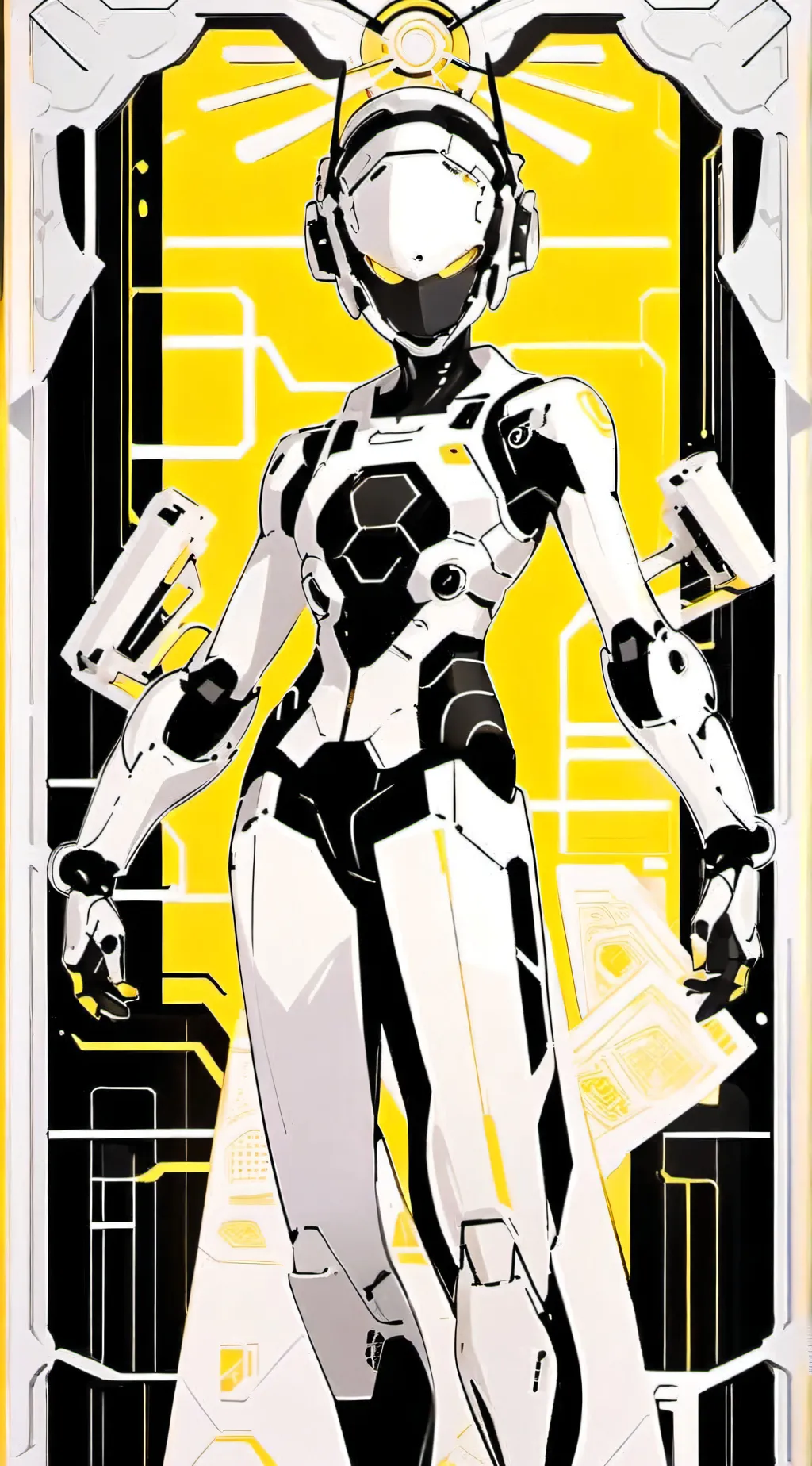 ai character: Cyber city background