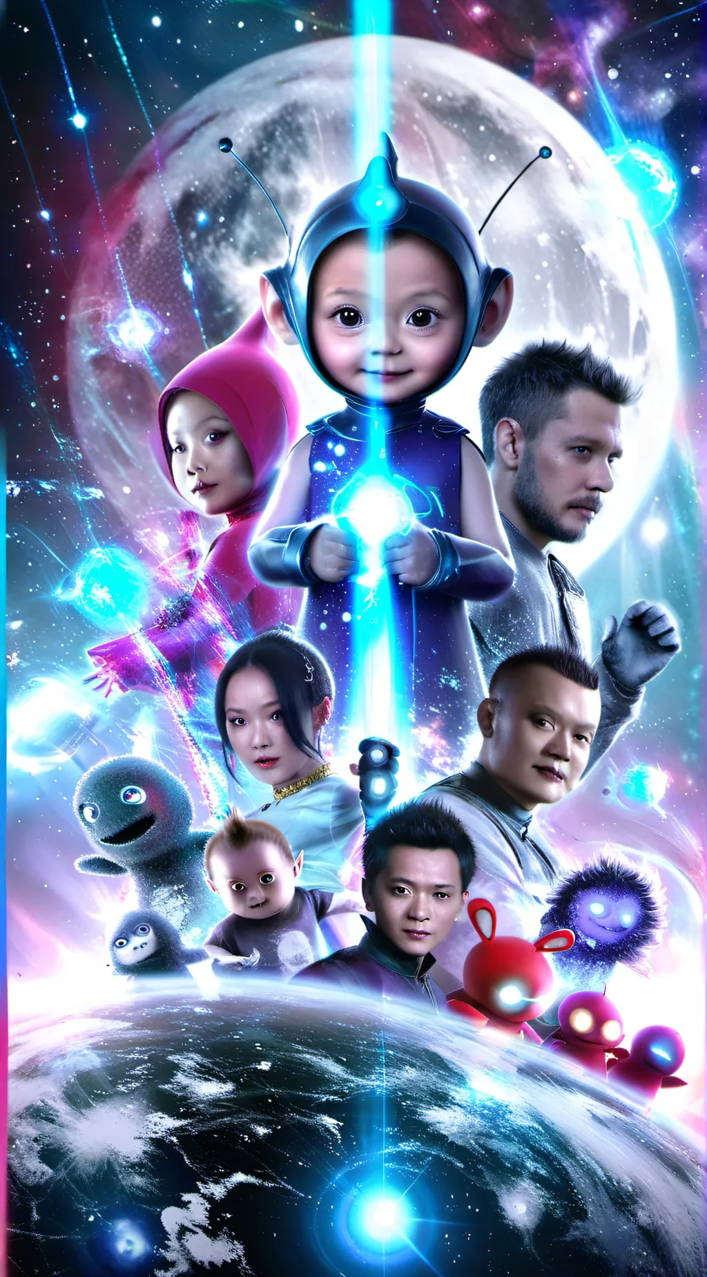 ai character: Abluba teletubbies background
