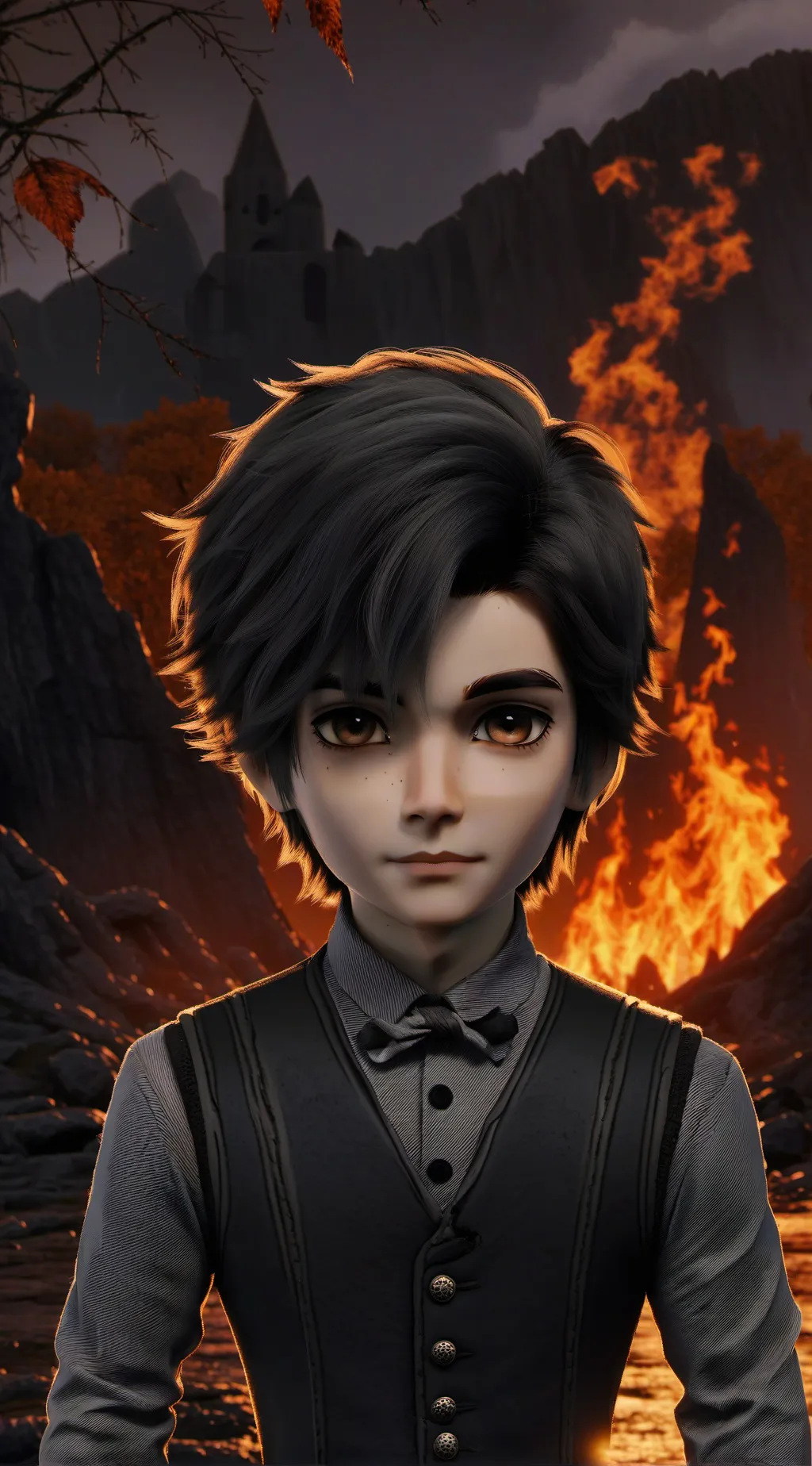 ai character: shadow background