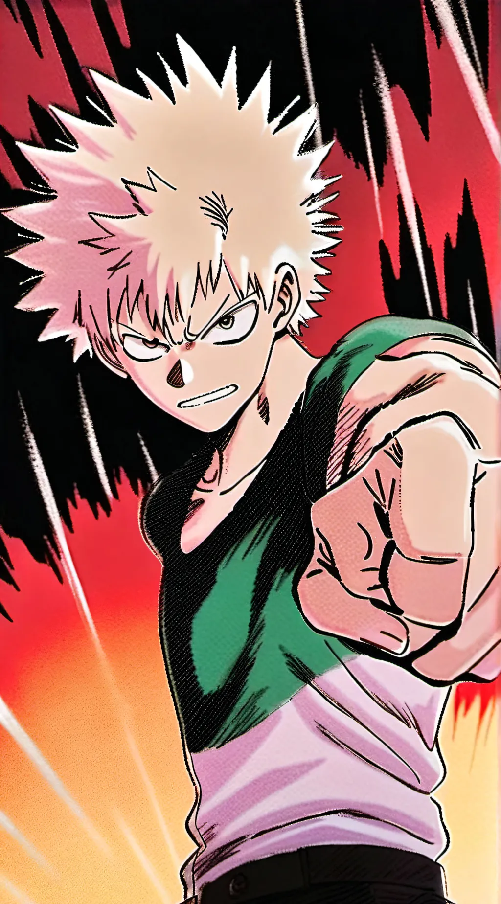 ai character: Bakugo :3 background
