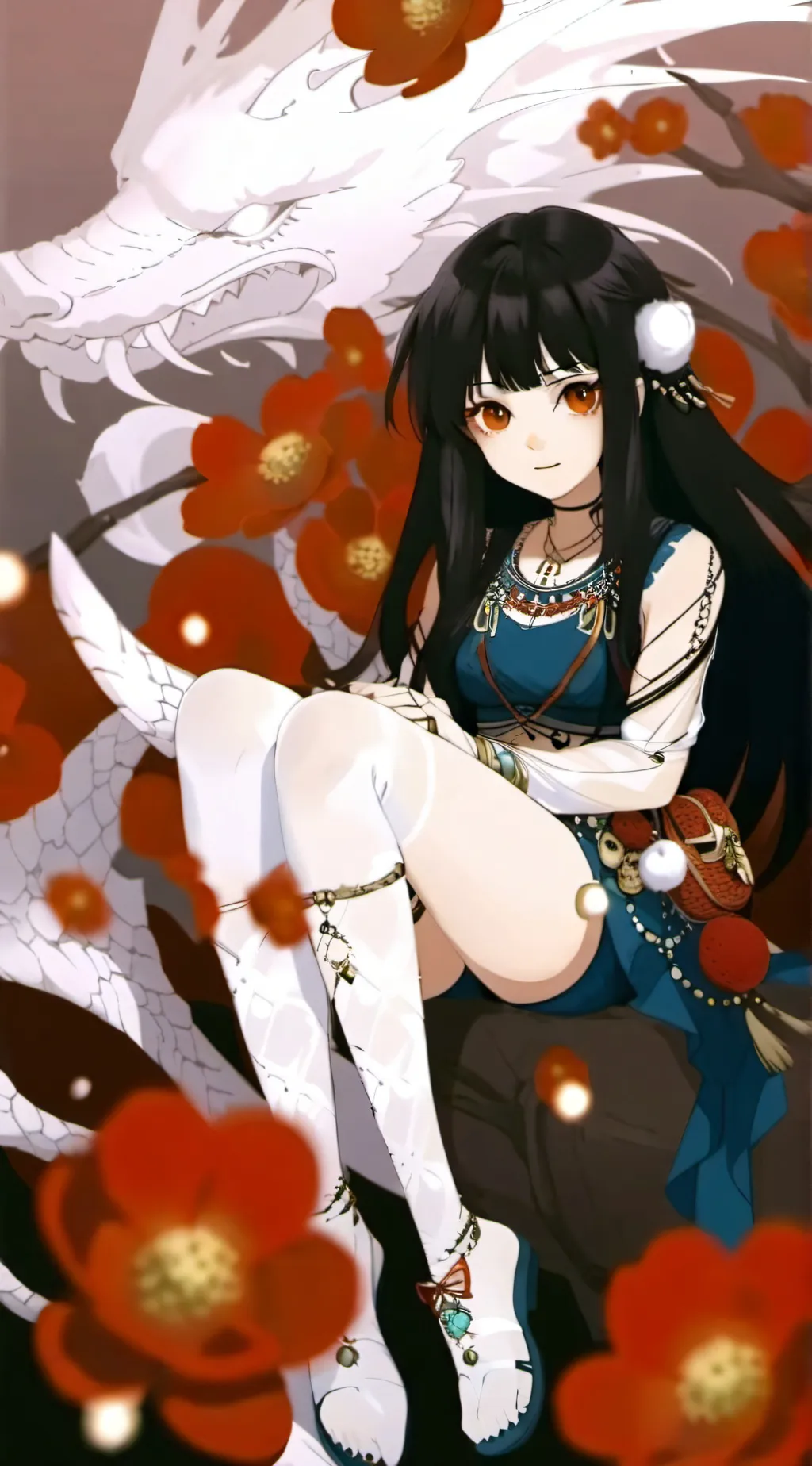 ai character: ivy snow background