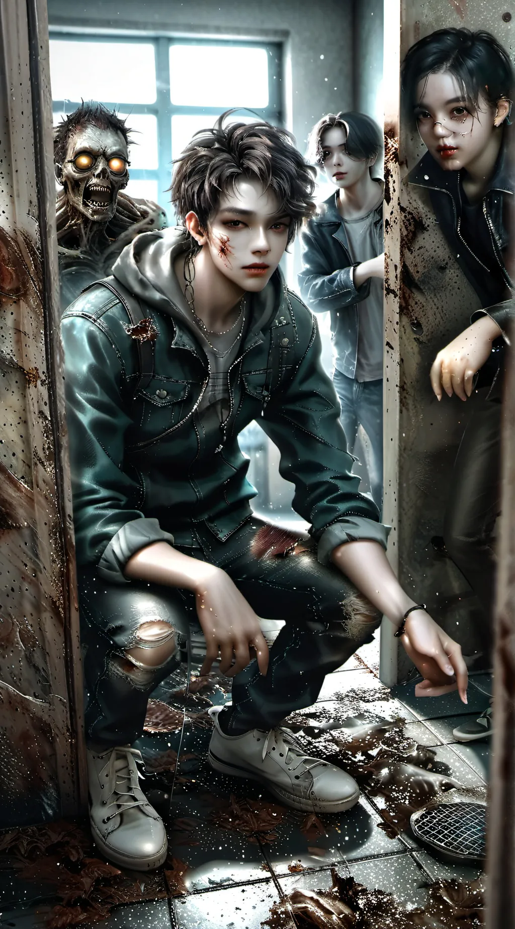 ai character: zombie apocalypse background