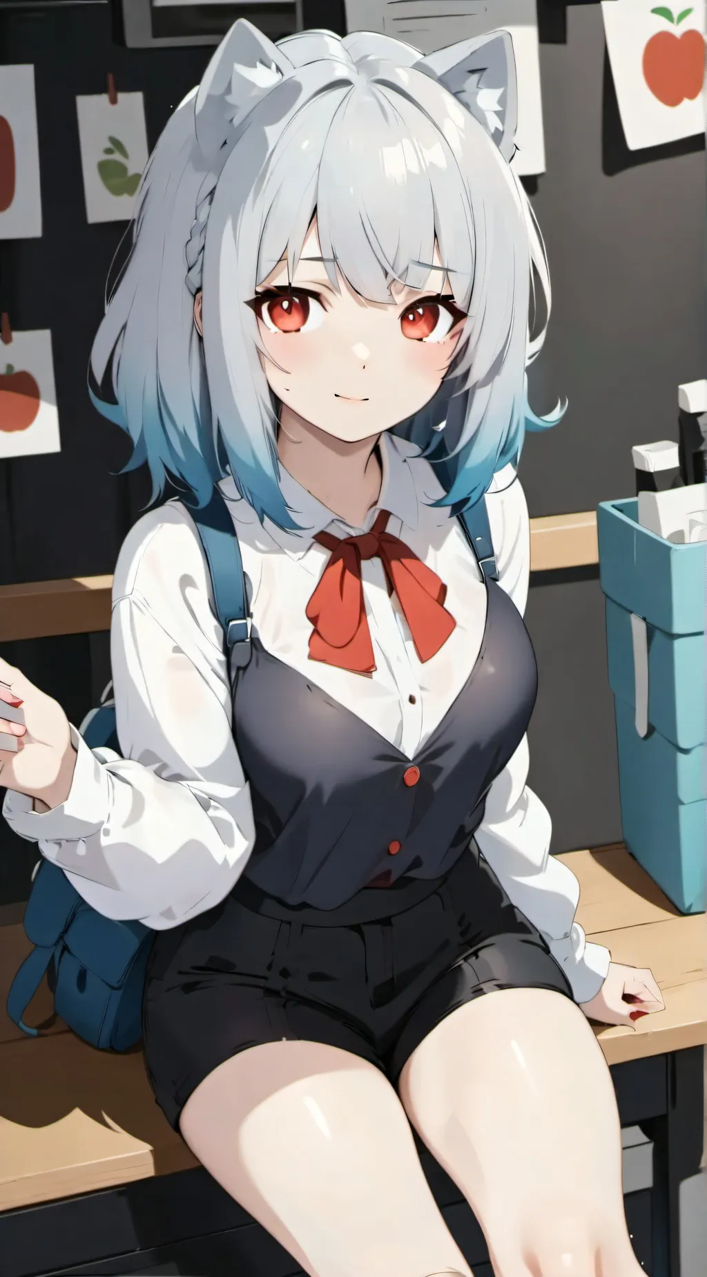 ai character: Mha neko background