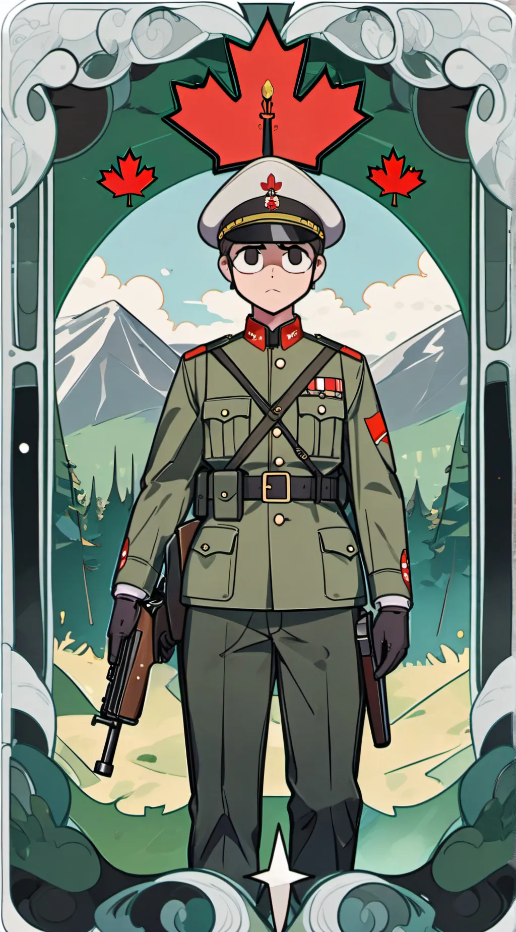 ai character: Canada  background