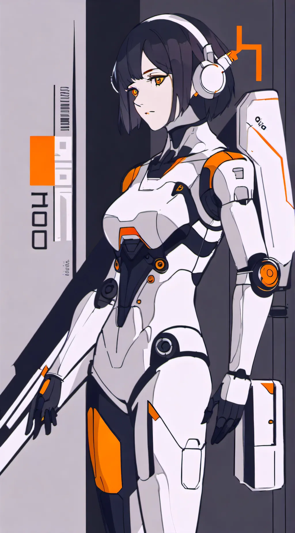 ai character: miss robot background