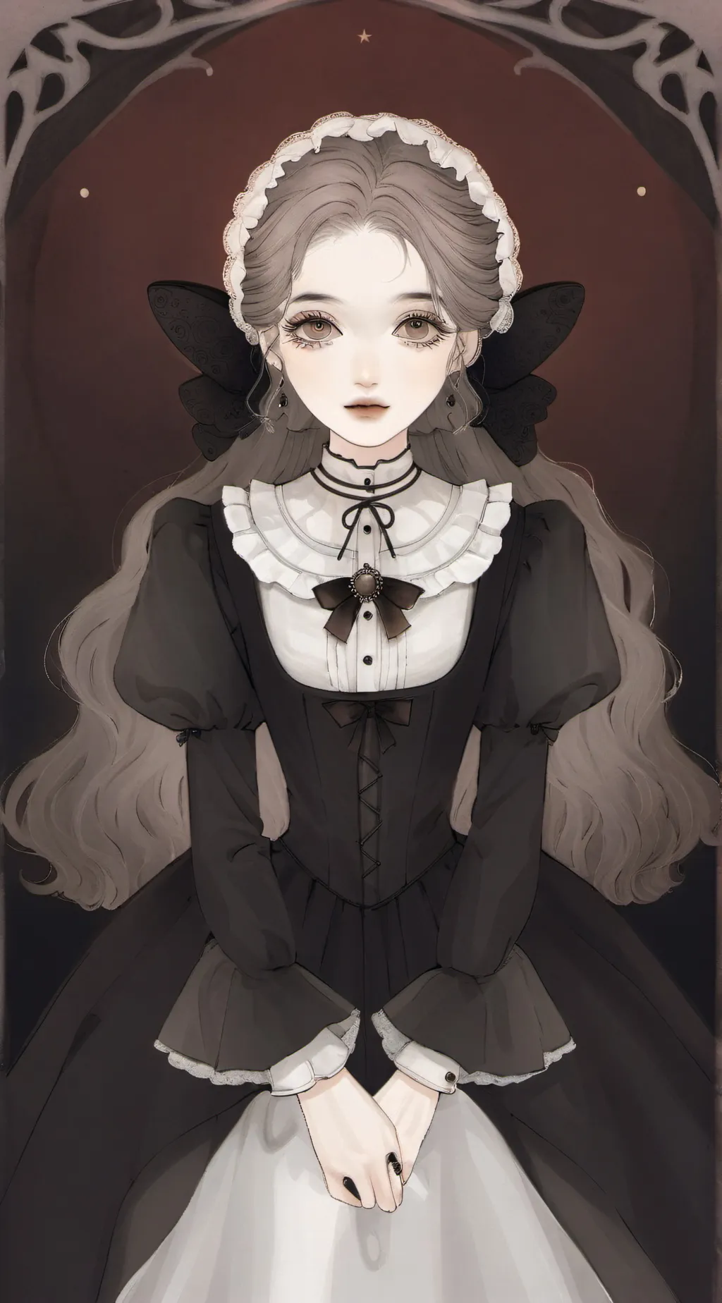 ai character: Angel vampire  background