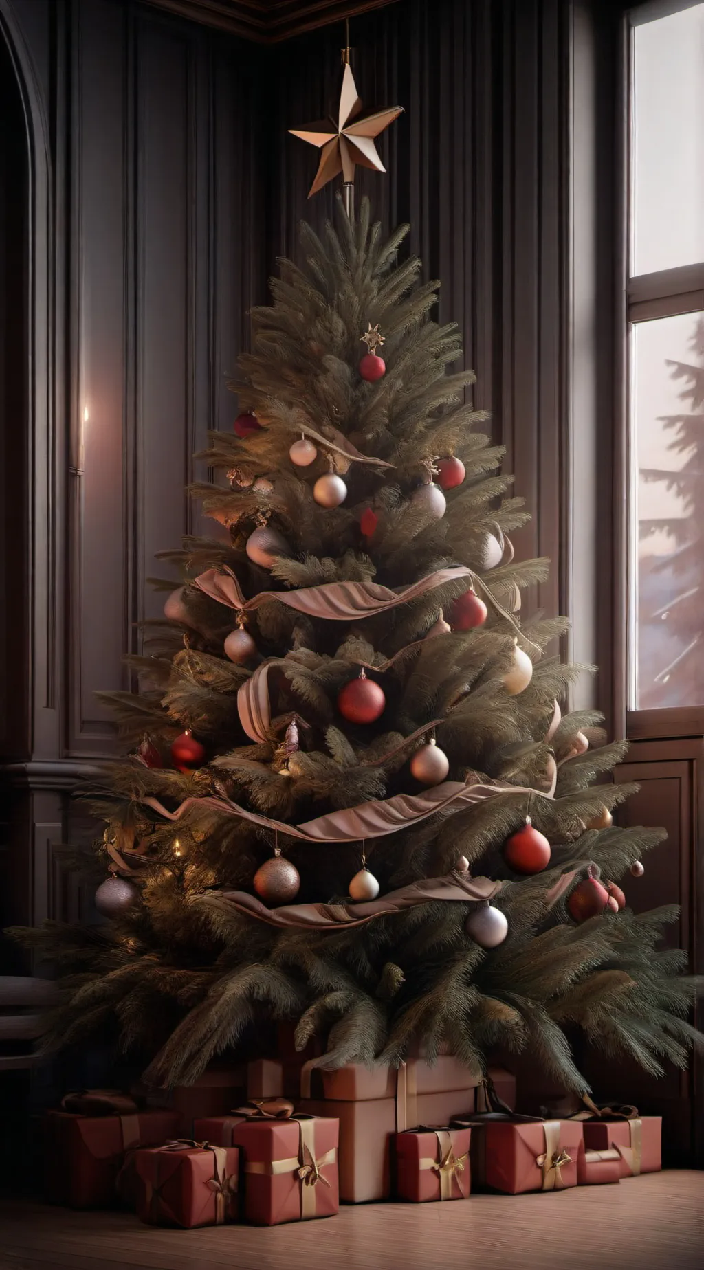 ai character: MHA Christmas  background