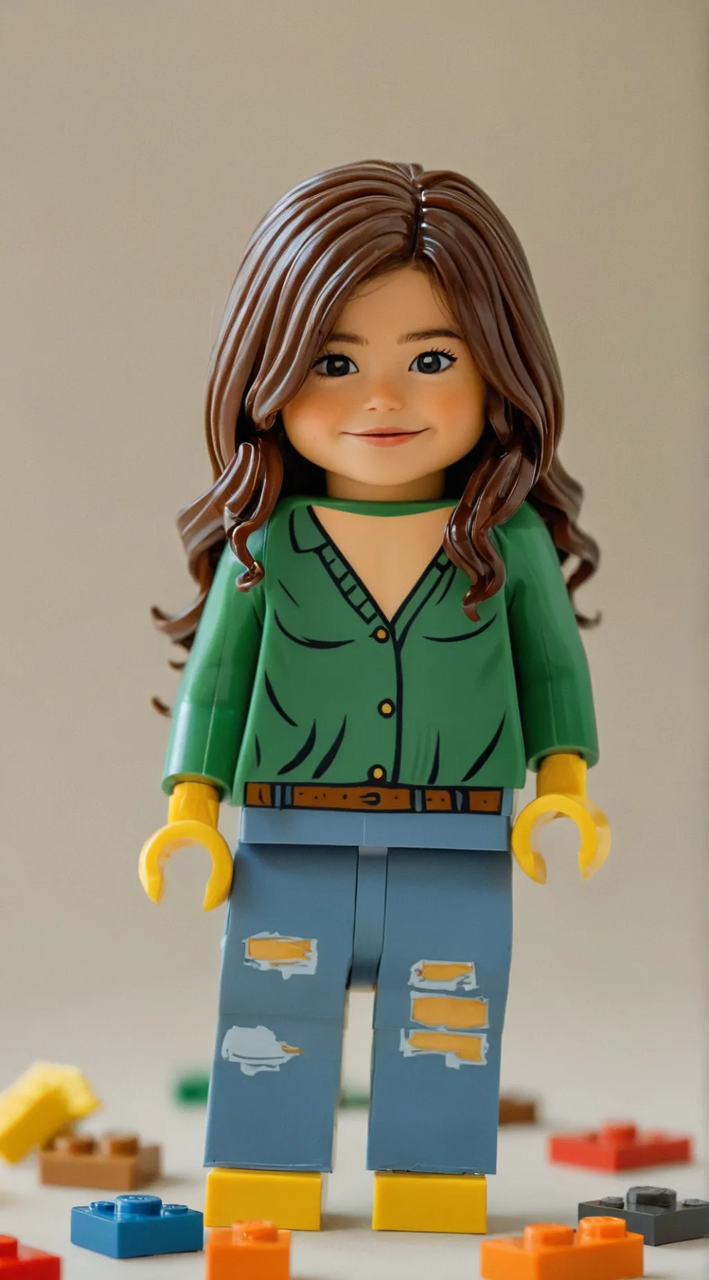 ai character: Marija Lego background