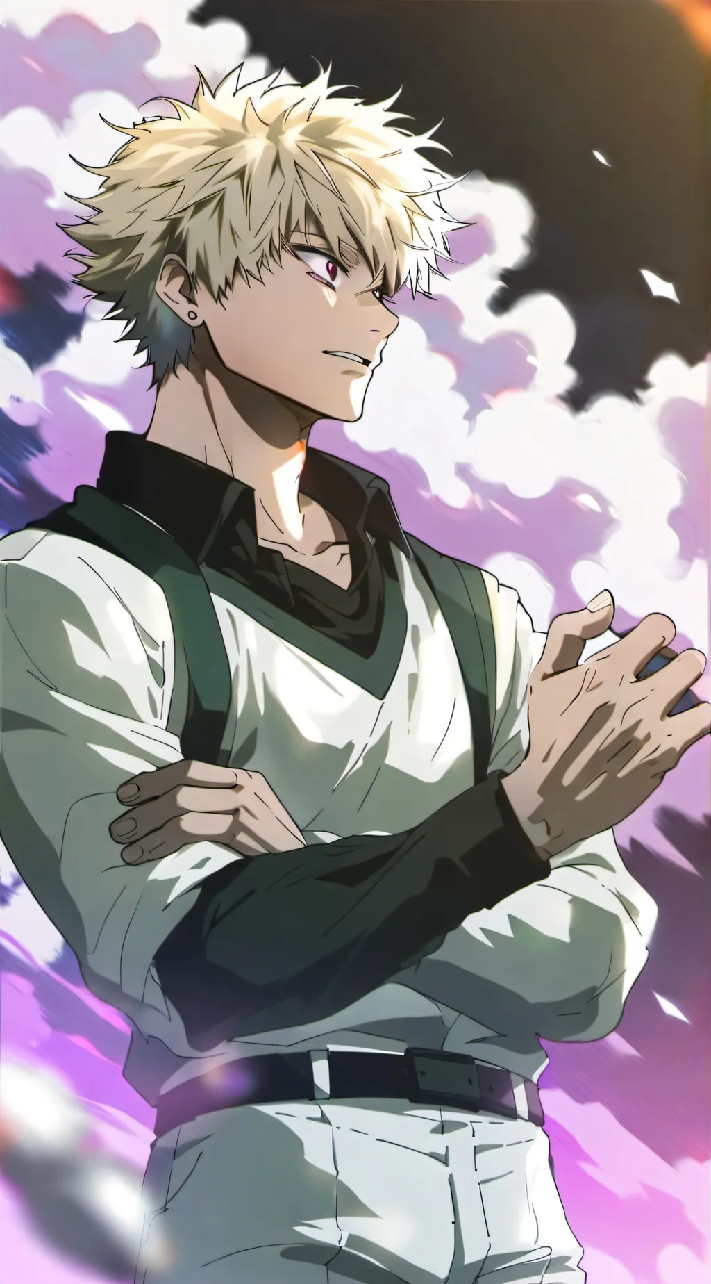 ai character: Katsuki Bakugo  background
