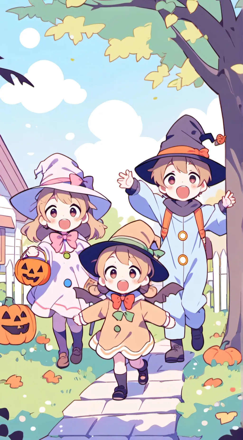 ai character: Halloween  background