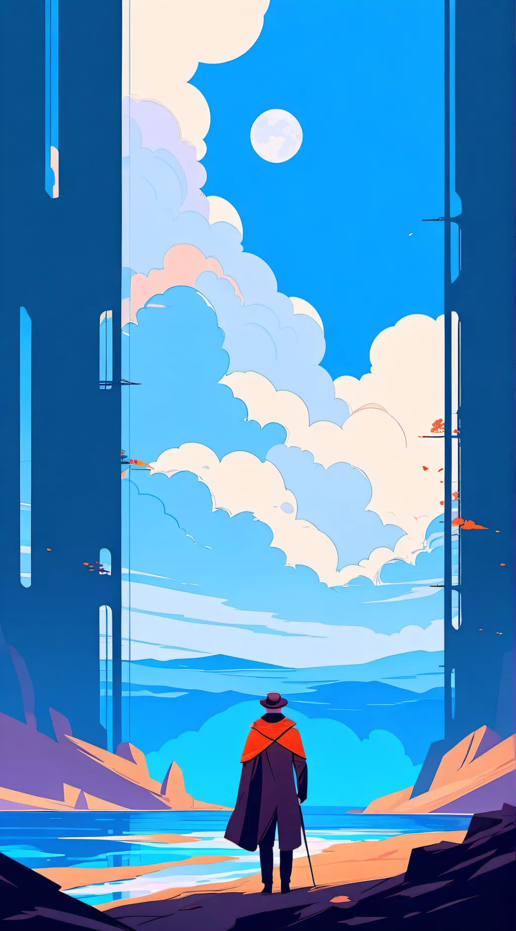 ai character: PAST SOLARBALLS  background