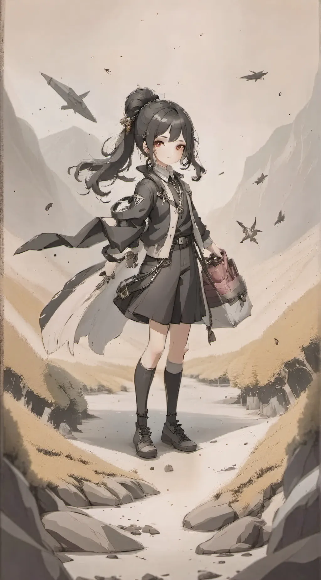 ai character: heat shcool background