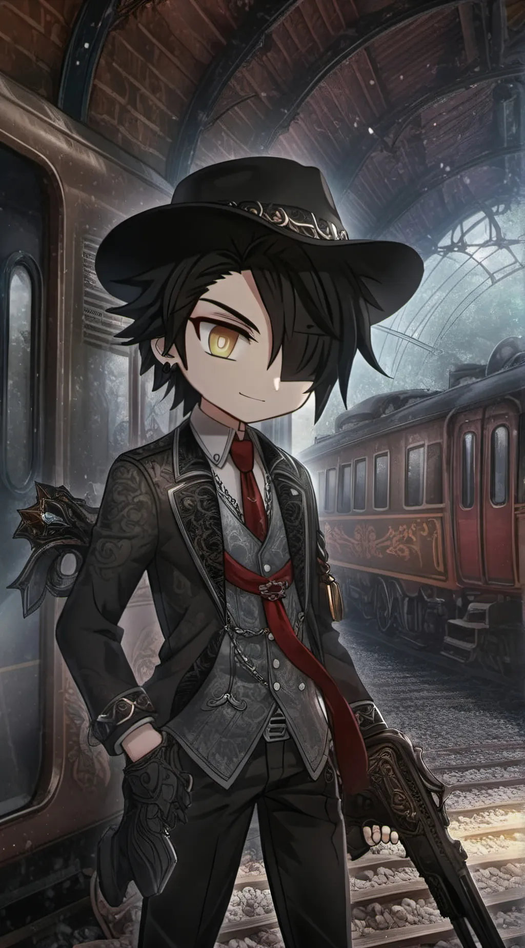 ai character: Cliff background