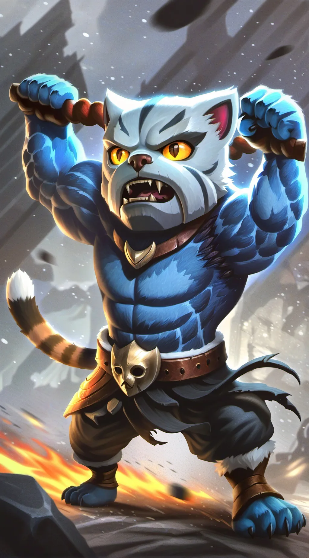 ai character: evil Kawaii cat🥺👉👈 background