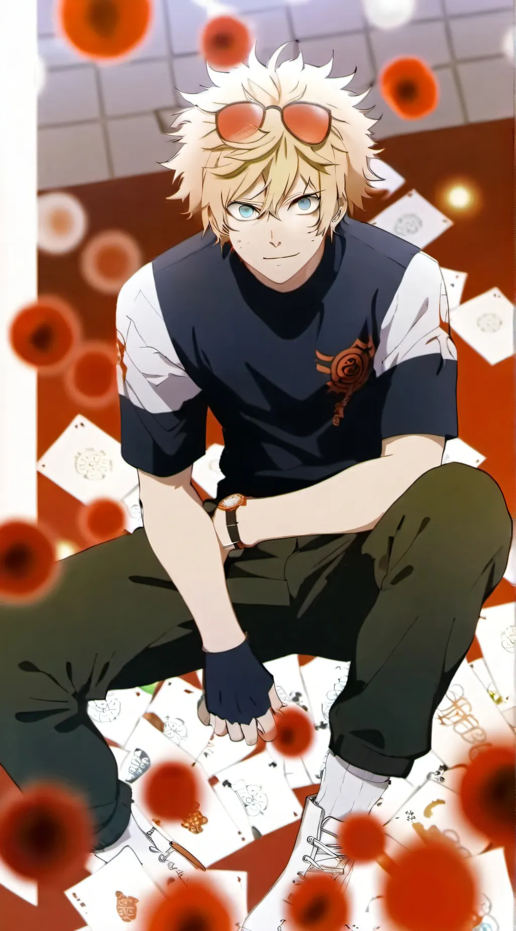 ai character: bakugo  background