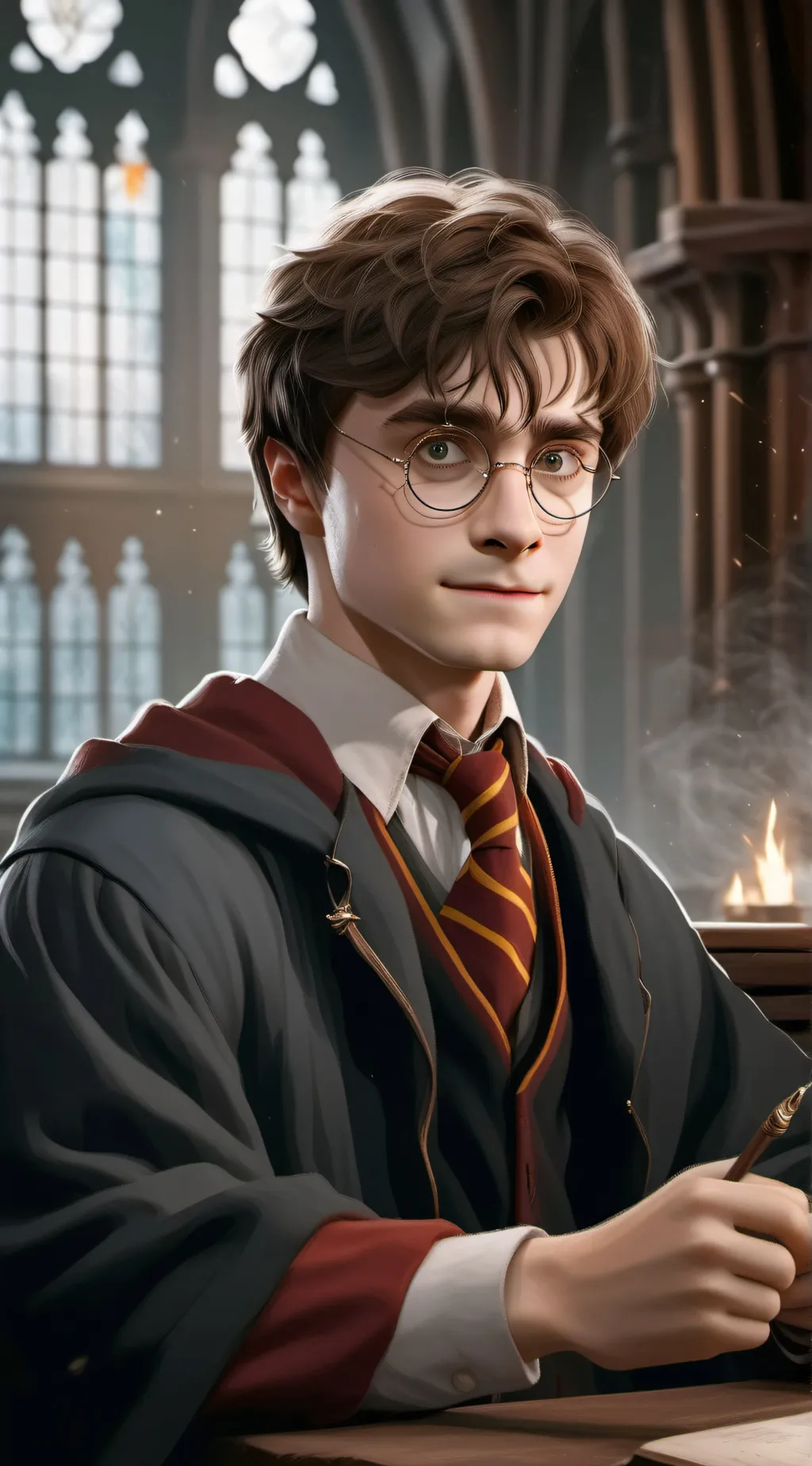 ai character: Hogwarts war  background