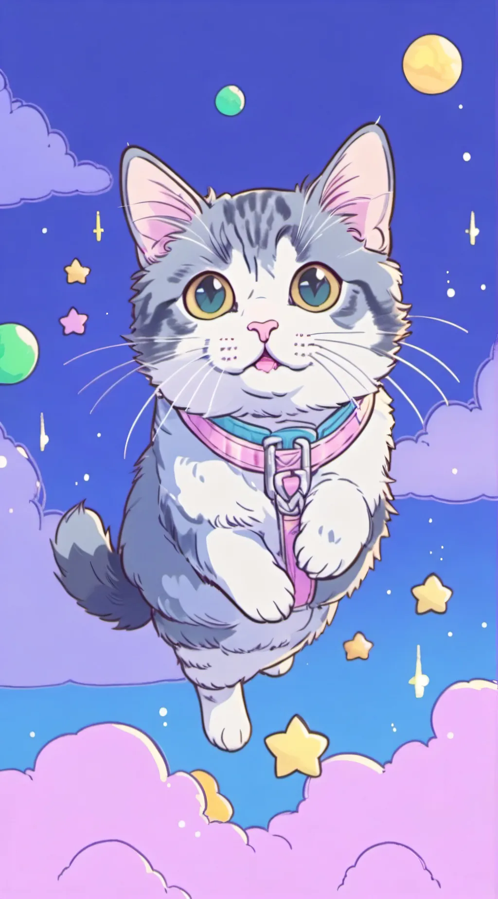 ai character: ★Starlight Cat★ background