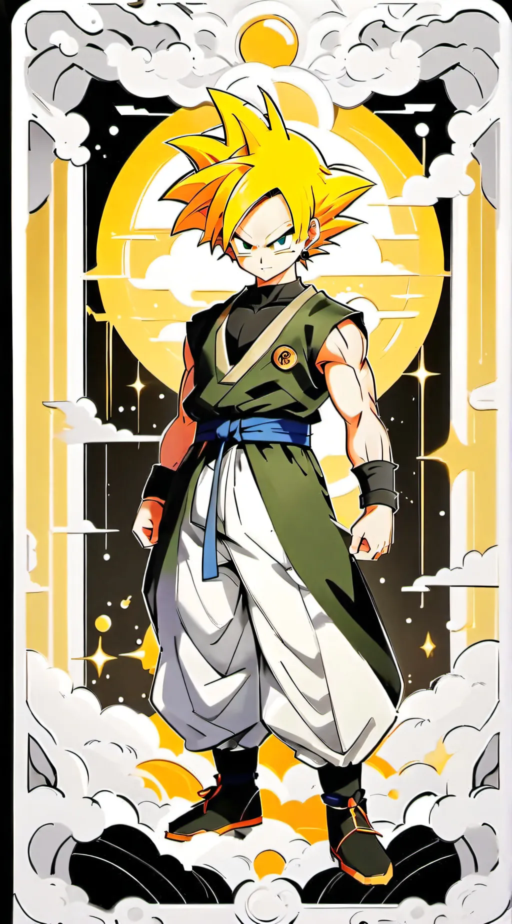 ai character: DBZ football background