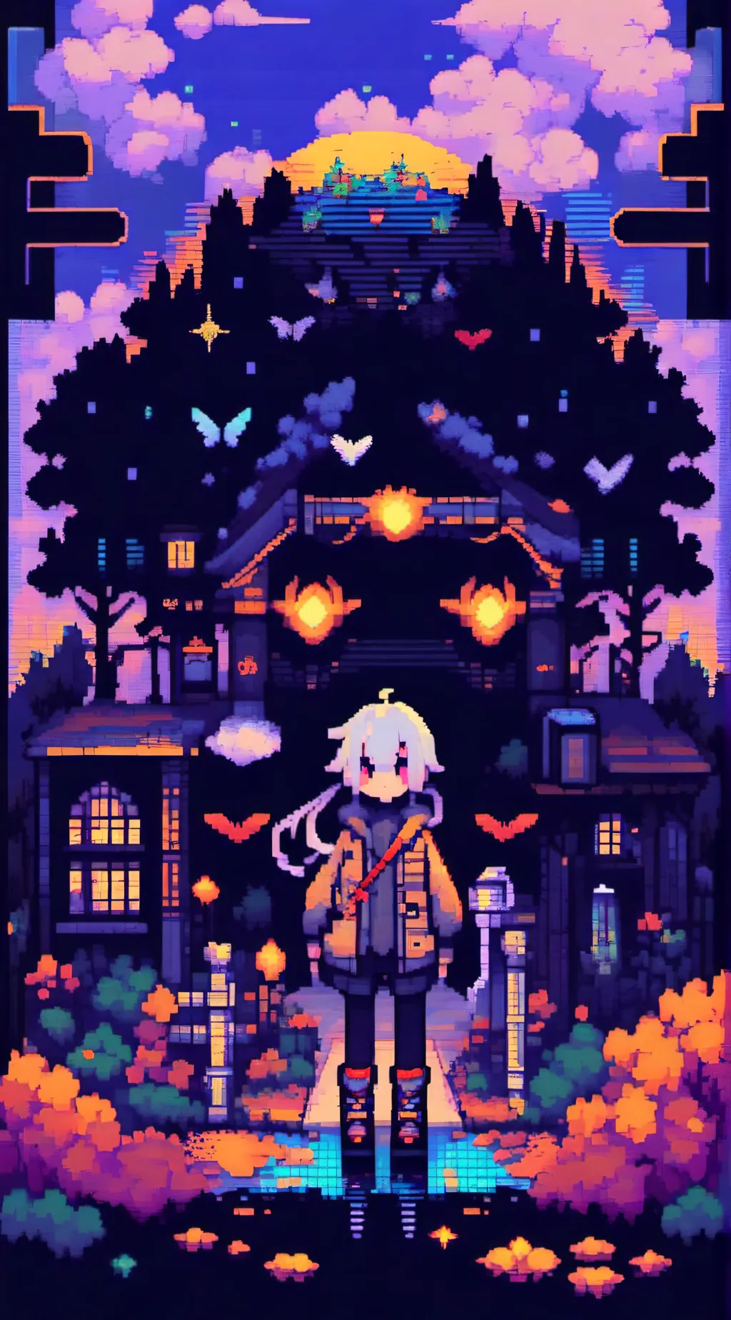 ai character: orange background